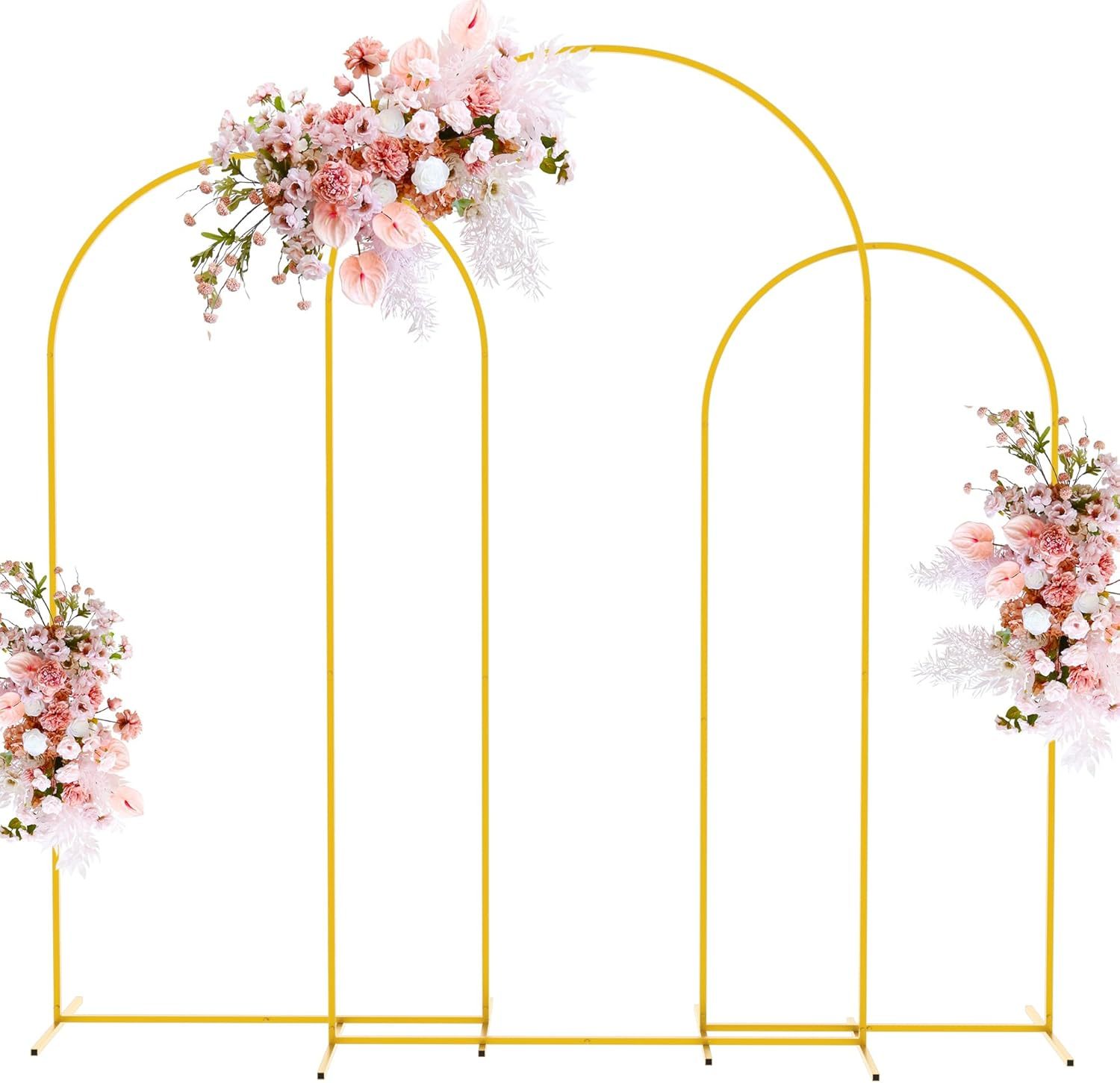 Metal Arch Stand Gold Wedding Backdrop Stand Set of 3