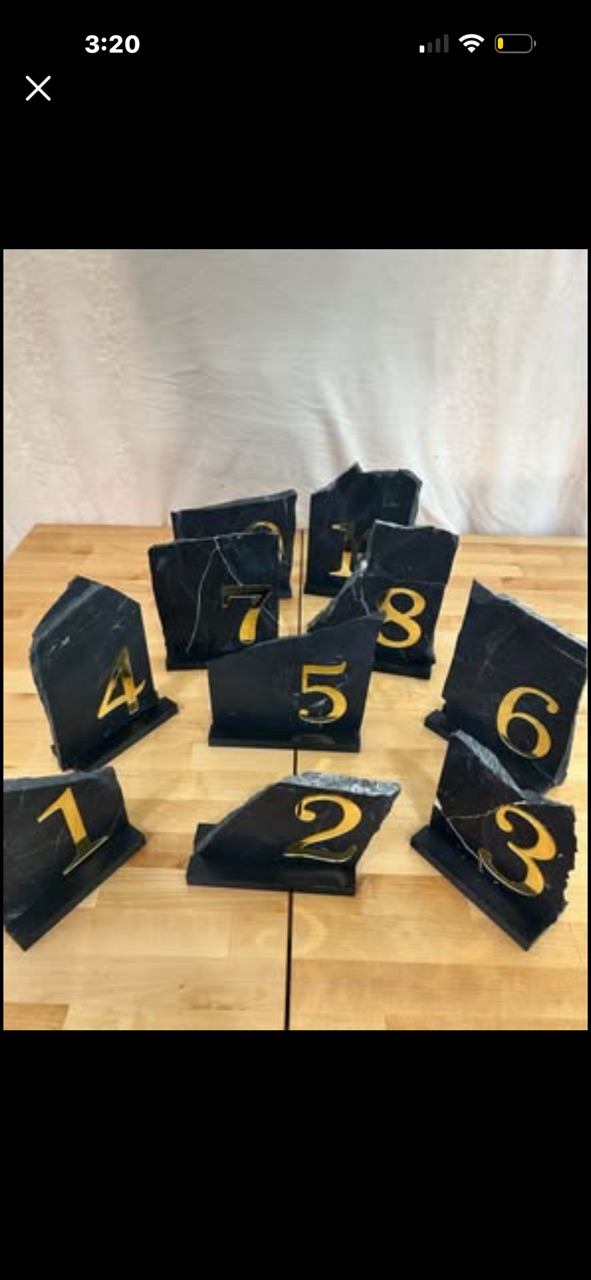 Wedding Table Numbers